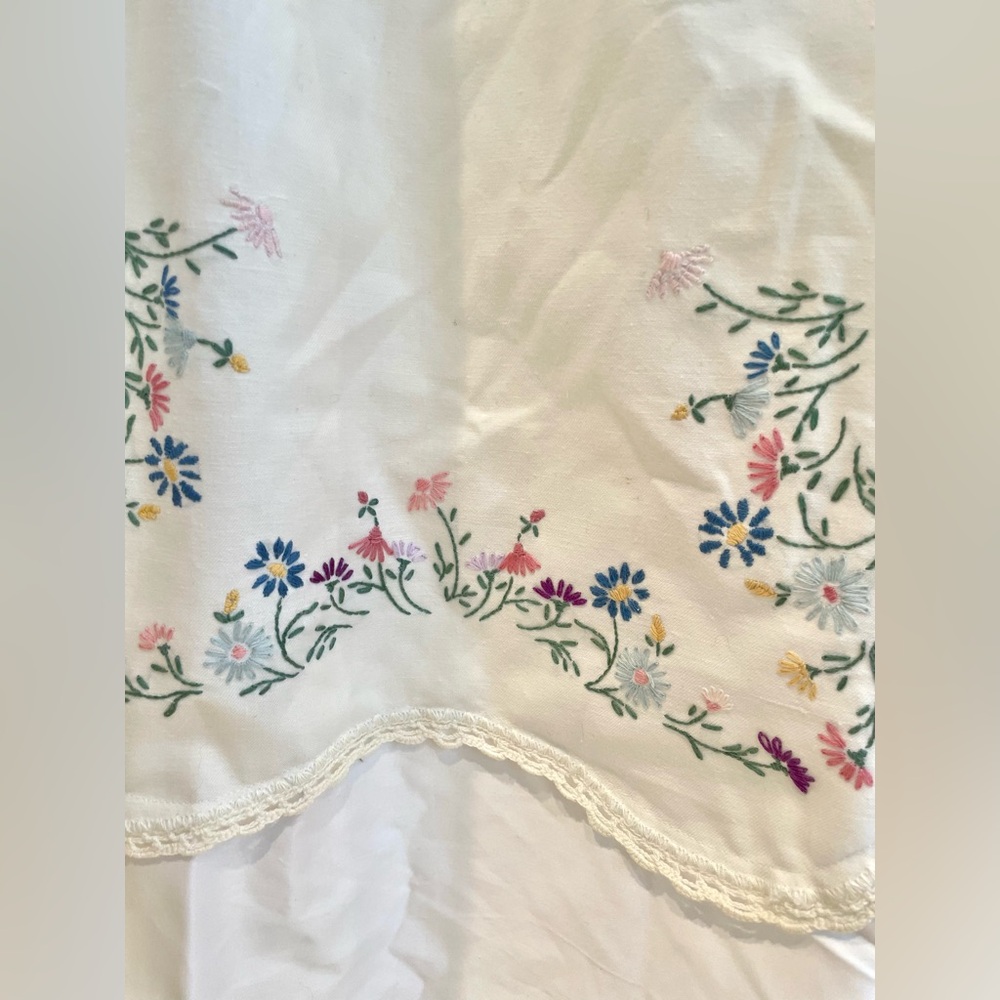 Cottagecore Patchwork And Embroidery Spring Wide … - image 2